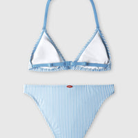 Surf State Triangle Bikini Set | Blue Simple Stripe