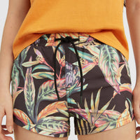 Anglet Swimshorts | Black Tropical Flower