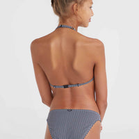 Essentials Triangle Bikini Set | Black Simple Stripe