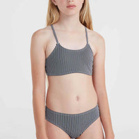 Essentials Bikini Set | Black Simple Stripe