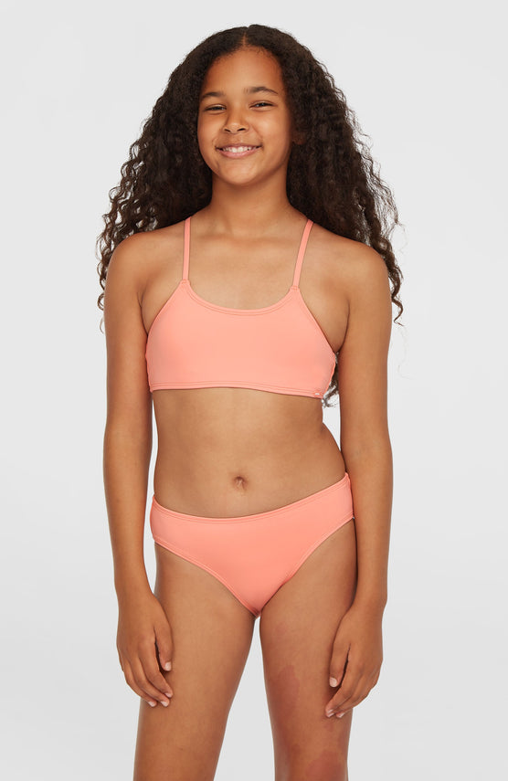 Essentials Bralette Bikini Set | Coral Pink