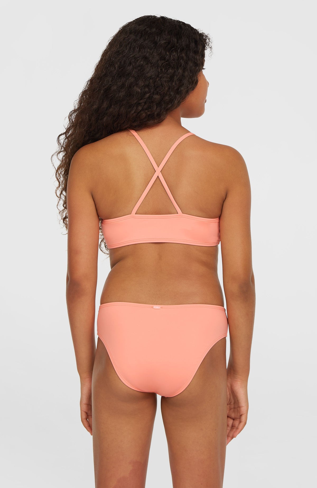Essentials Bralette Bikini Set | Coral Pink