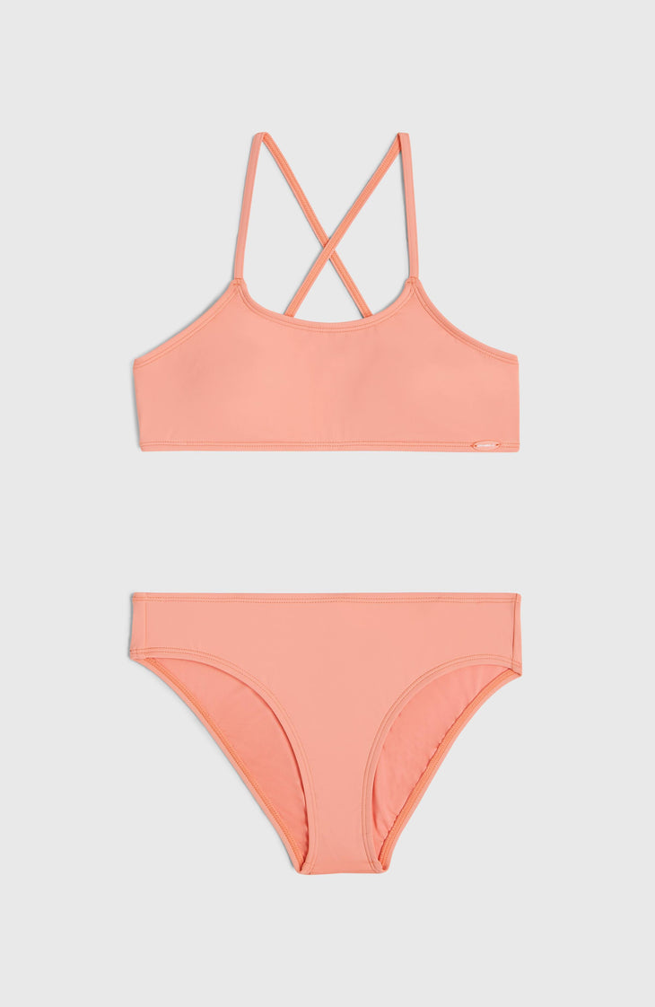 Essentials Bralette Bikini Set | Coral Pink