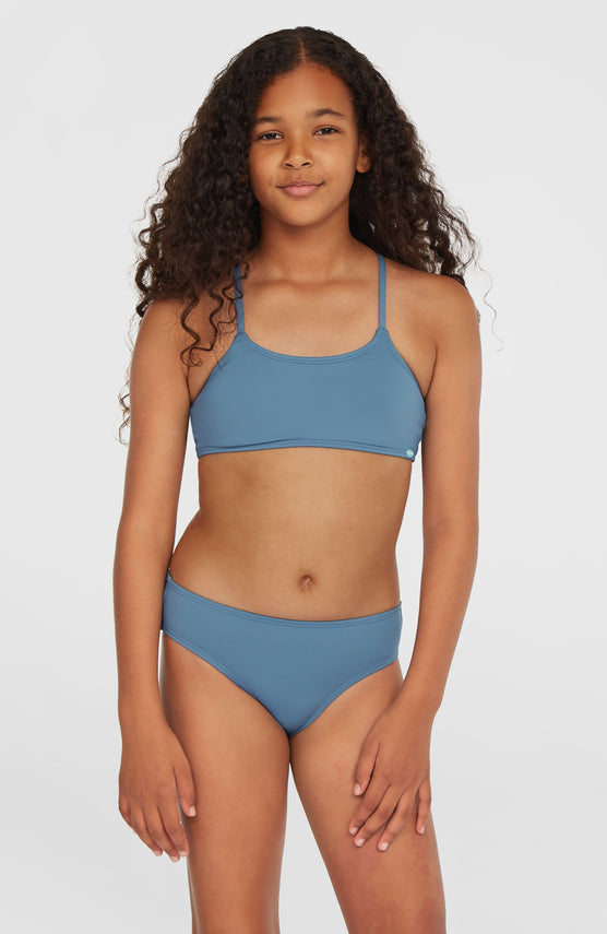 Essentials Bralette Bikini Set | Copen Blue