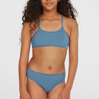 Essentials Bralette Bikini Set | Copen Blue