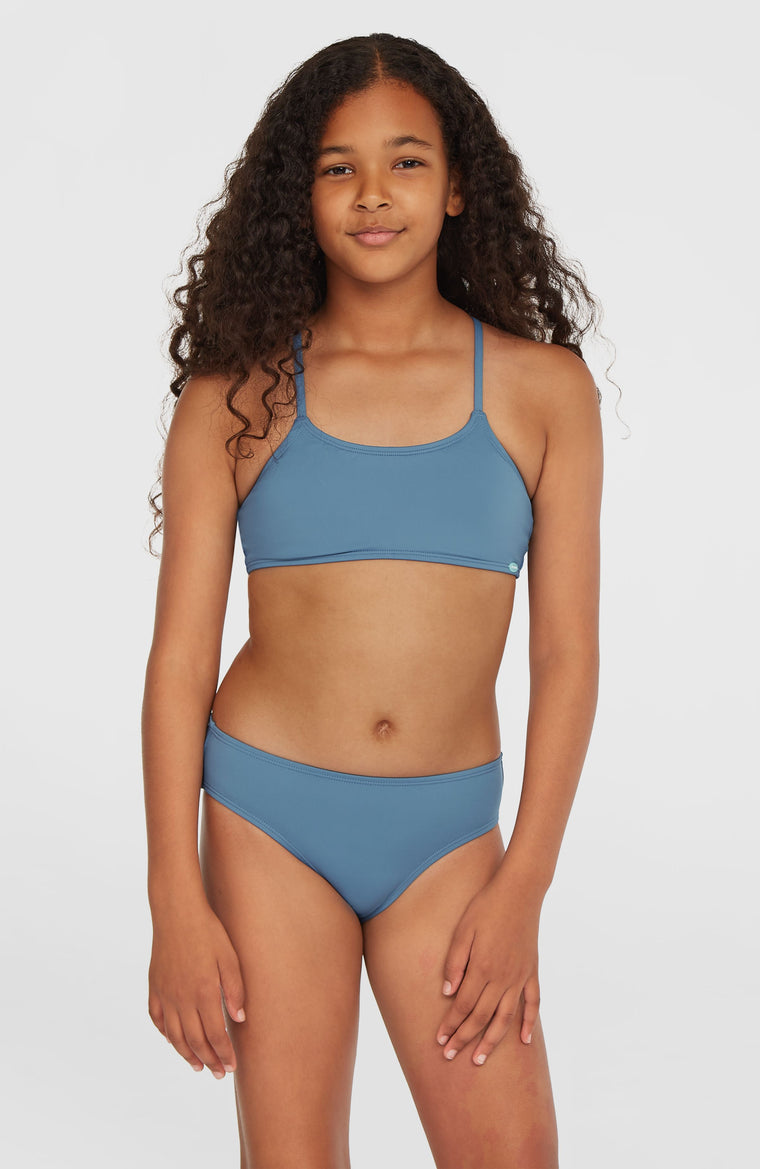 Essentials Bralette Bikini Set | Copen Blue