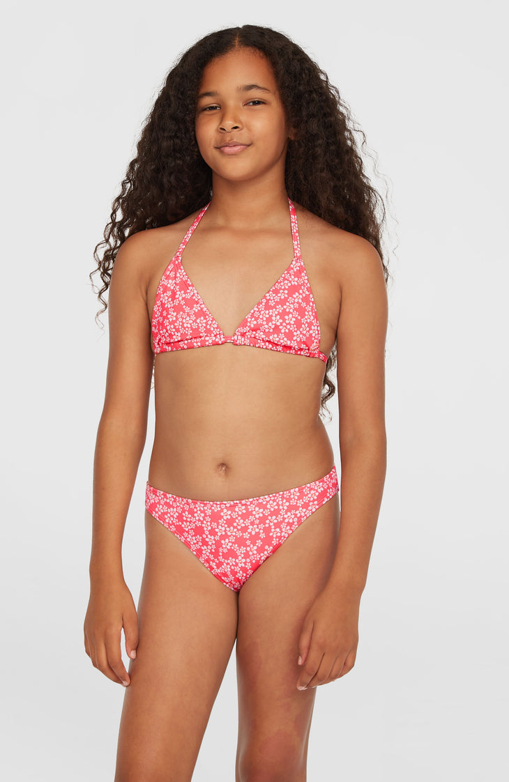 Essentials Triangle Bikini Set | Pink Milliflower