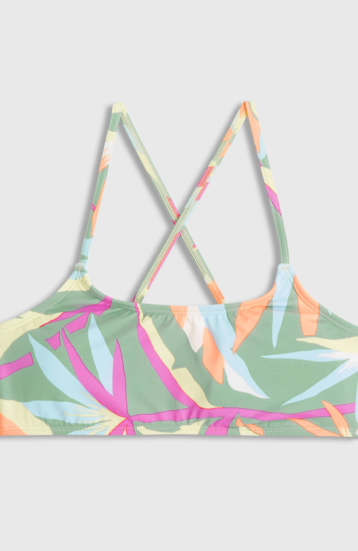 Essentials Bralette Bikini Set | Green Wmns Tropicana