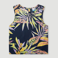 Lola Beach Top | Black Tropical Flower