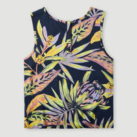 Lola Beach Top | Black Tropical Flower