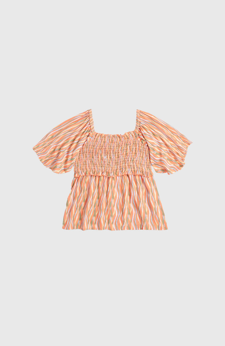 O'Neill Woven T-Shirt | Funky Peach Swirly
