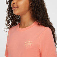 Script T-Shirt | Coral Pink