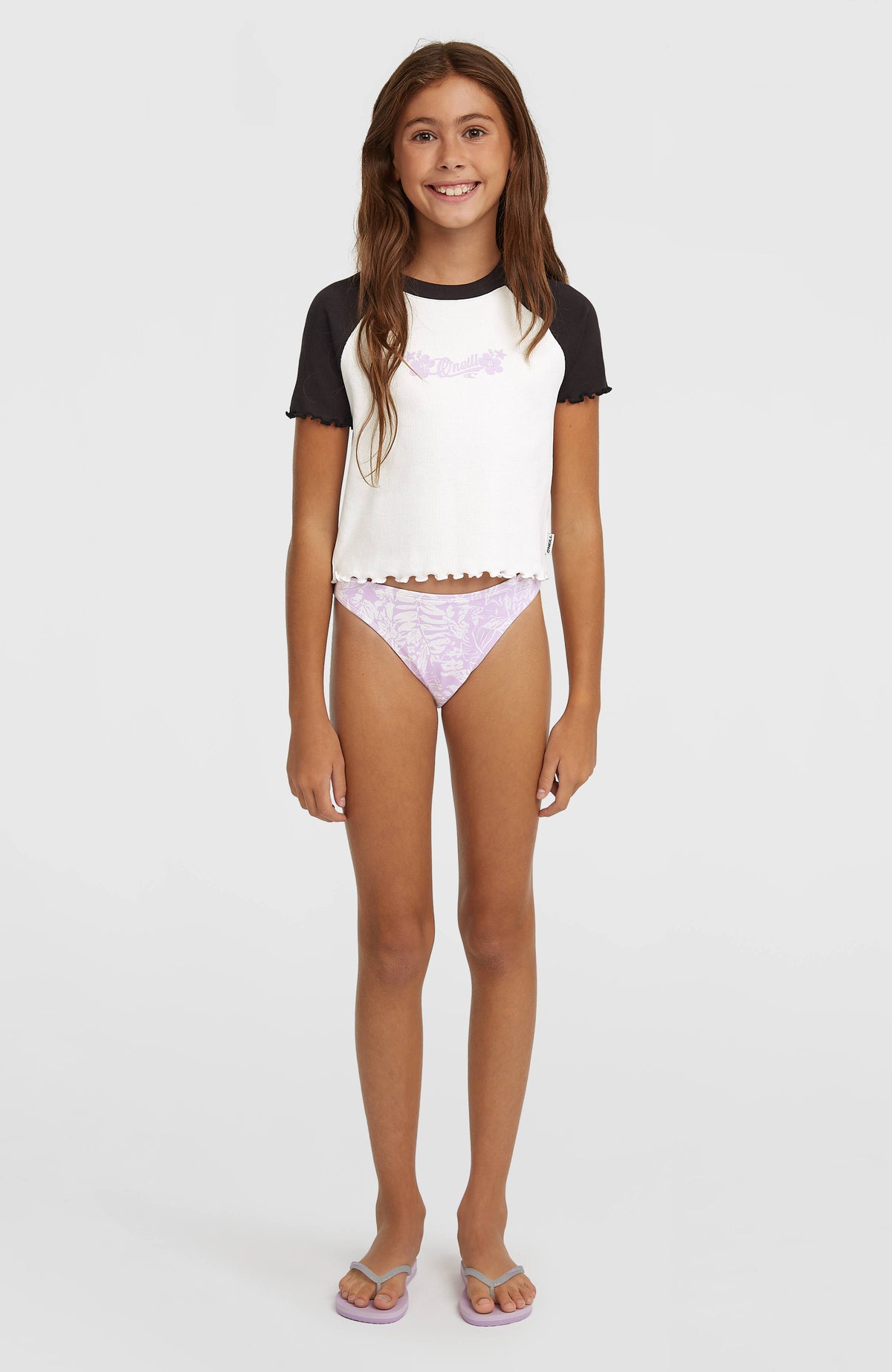 O'Neill Colour-Block Rib T-Shirt | Snow White Colour Block