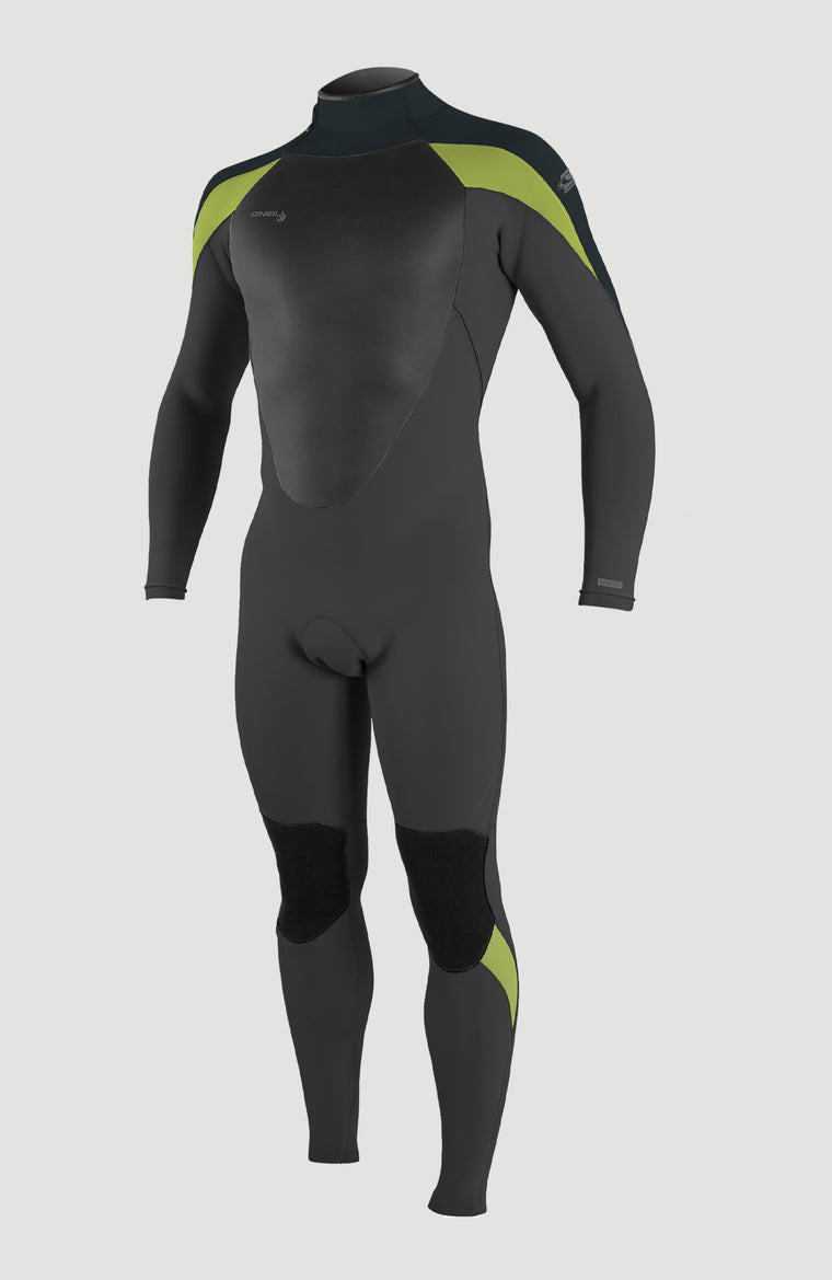 Epic 4/3mm Back Zip Full Wetsuit | BLACK/GUNMETAL/DAYGLO