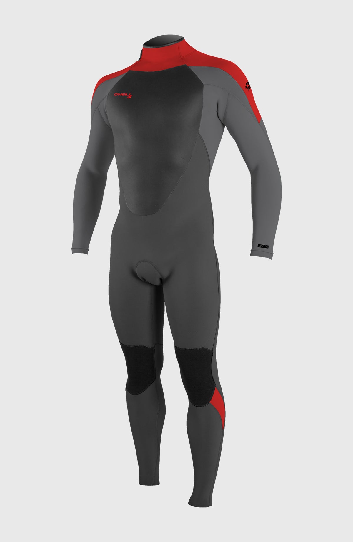Epic 3/2mm Back Zip Full Wetsuit | GRAPHITE/SMOKE/RED/RED