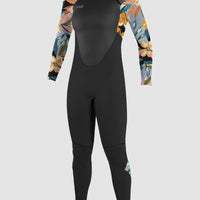 Epic 4/3mm Back Zip Full Wetsuit | BLK/DEMIFLOR/DEMIFLOR