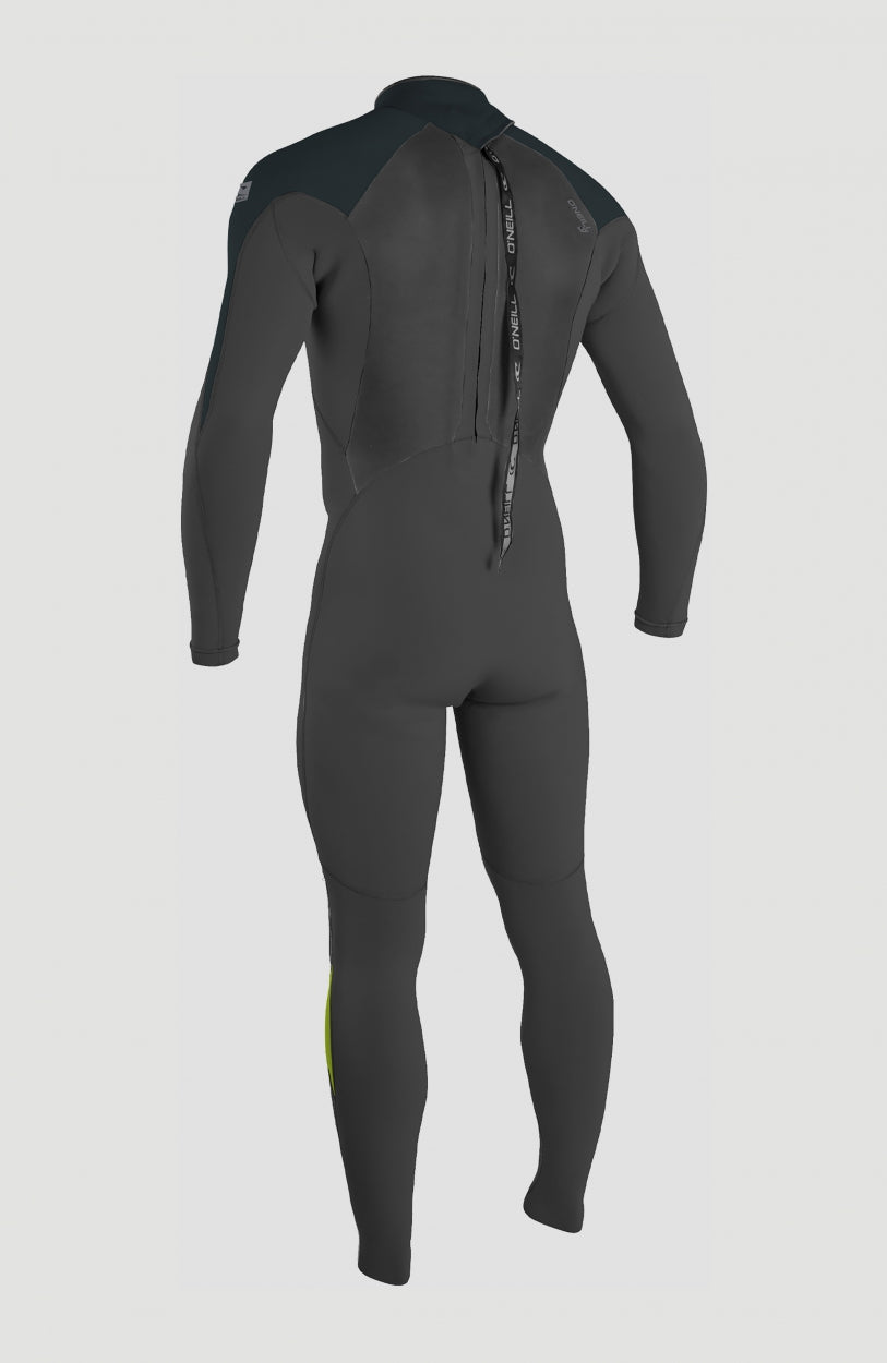 Epic 5/4 Back Zip Full Wetsuit | BLACK/GUNMETAL/DAYGLO