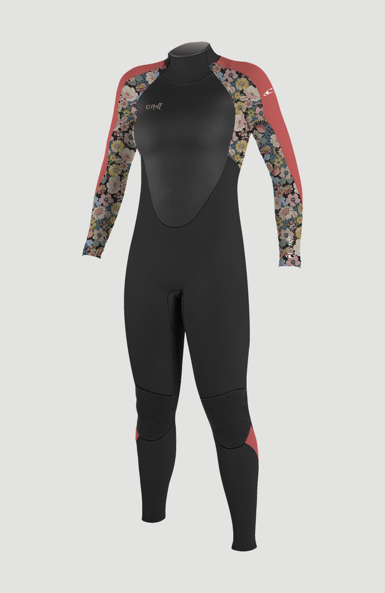 Epic 5/4mm Back Zip Full Wetsuit | BLACK/TWIGGY/TEA ROSE