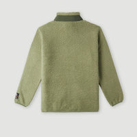 High-Pile Full-Zip Fleece | Deep Lichen Green