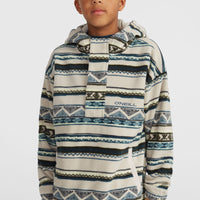 Superfleece Half-Zip Hoodie | Grey Ikat Stripe