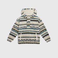 Superfleece Half-Zip Hoodie | Grey Ikat Stripe