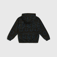 Superfleece Half-Zip Hoodie | Black Retro Ikat