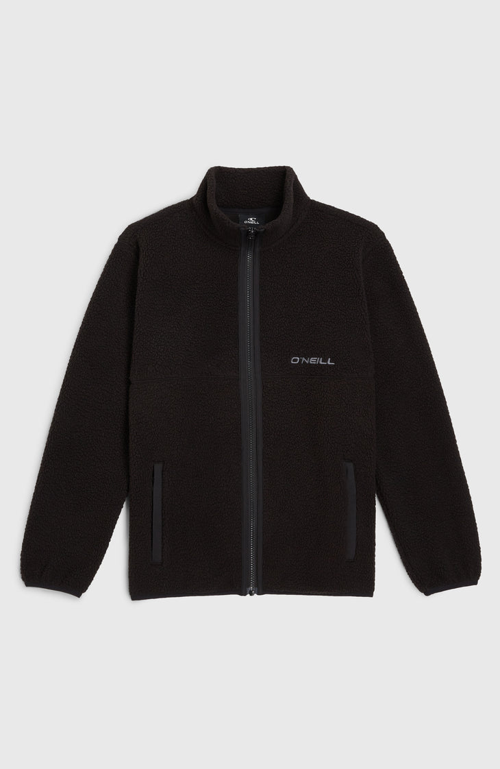 High-Pile Full-Zip Fleece | Black Out