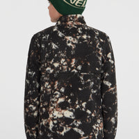 High-Pile Full-Zip Fleece | Black/Beige Quarry