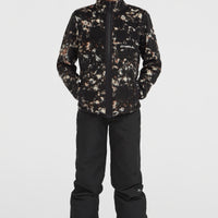 High-Pile Full-Zip Fleece | Black/Beige Quarry
