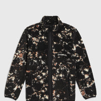 High-Pile Full-Zip Fleece | Black/Beige Quarry
