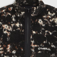 High-Pile Full-Zip Fleece | Black/Beige Quarry