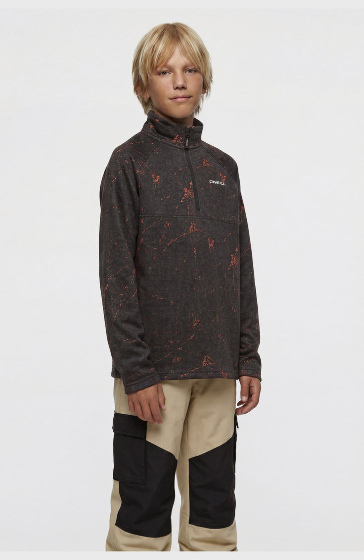 FWC'Cruz Printed Half-Zip Fleece | Black Basalt