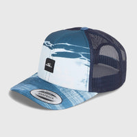 Flood Trucker Cap | Blue Melted Stripe Boys