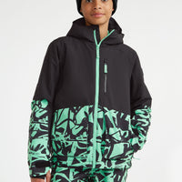 Texture Snow Jacket | Green Scribble