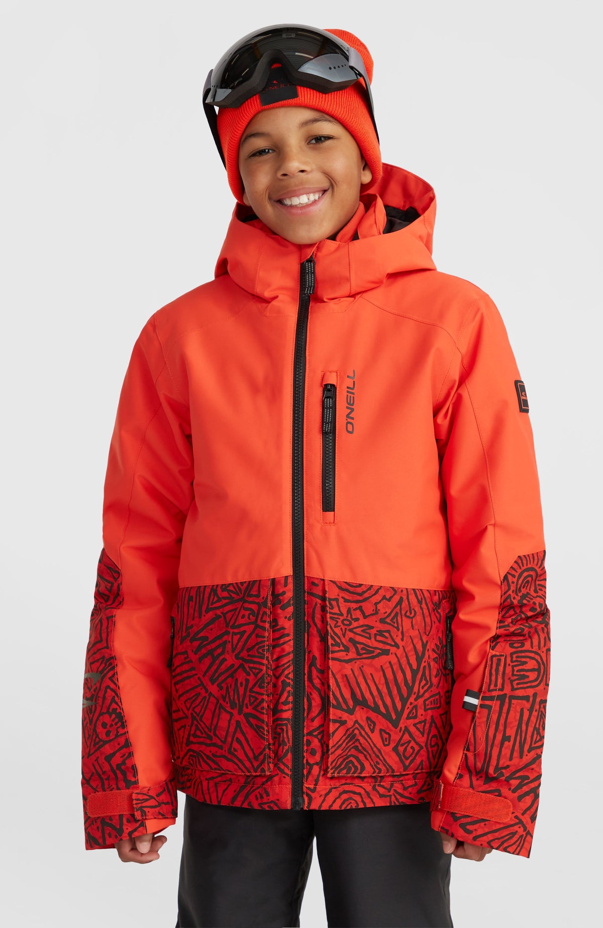 O Riginals Block Snow Jacket Red Sketcheritage O Neill