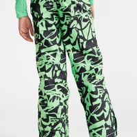Hammer Printed Snow Pants | Green Scribble