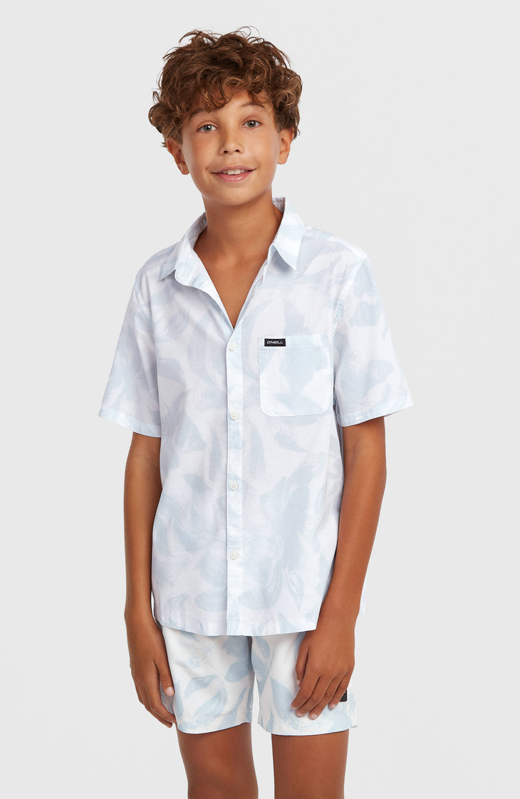 Print Shirt | White Spray Flower