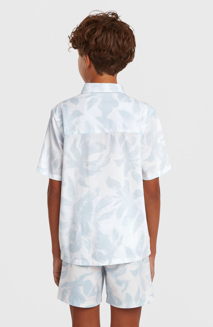 Print Shirt | White Spray Flower