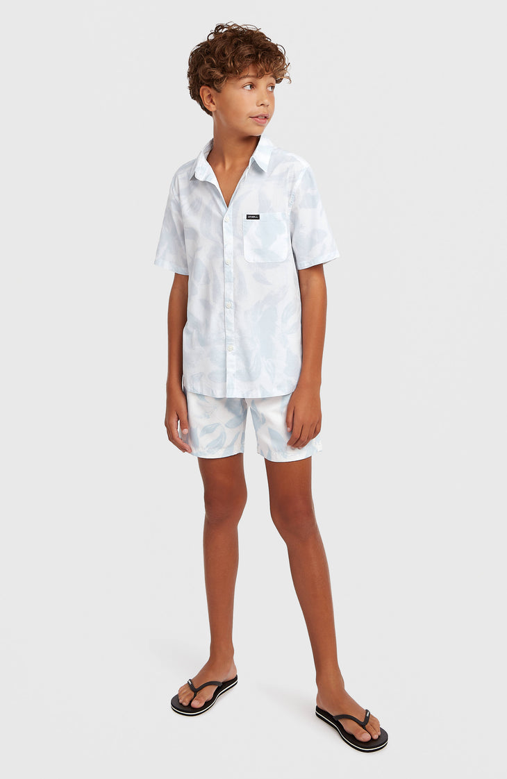 Print Shirt | White Spray Flower