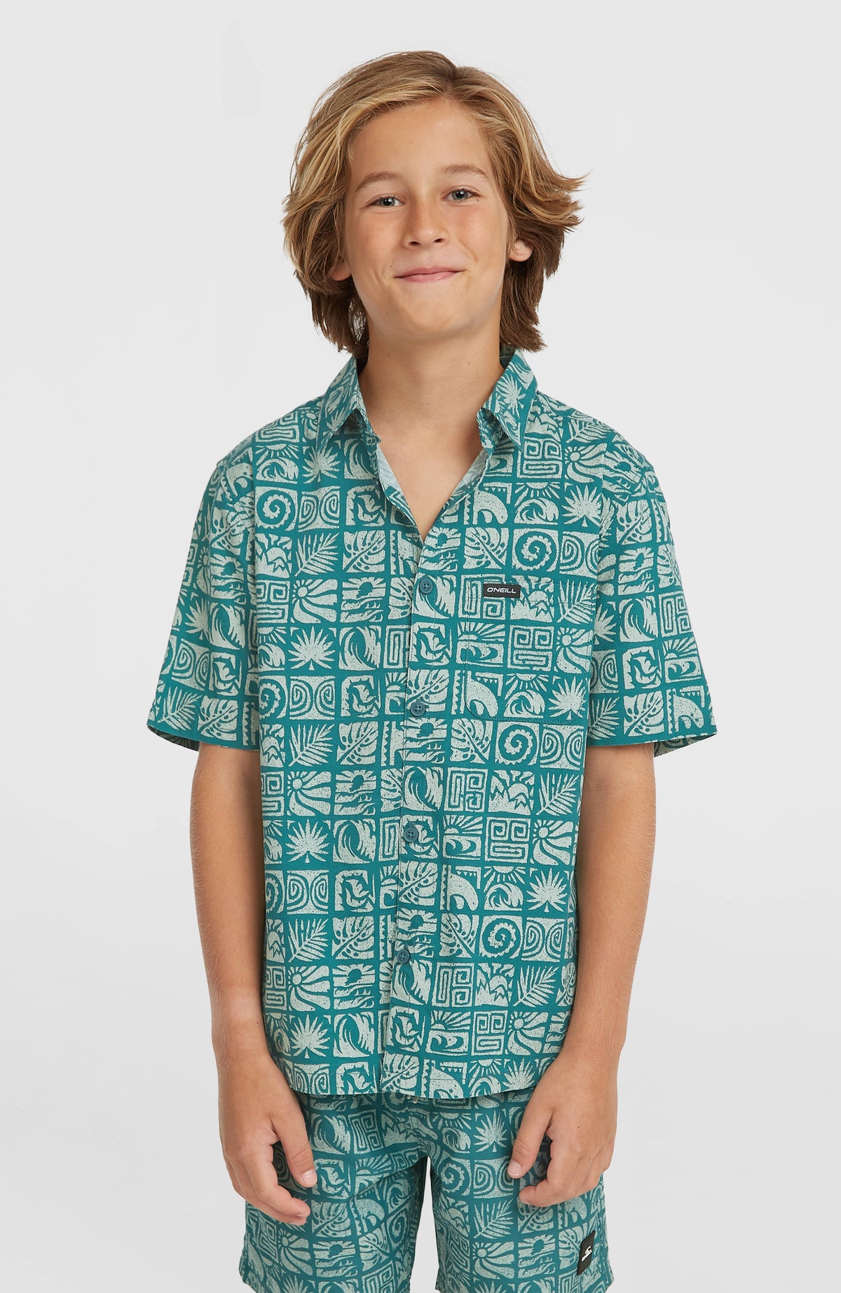 Print Shirt | Blue Bricks