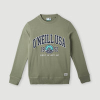 Surf State Crew Sweatshirt | Deep Lichen Green