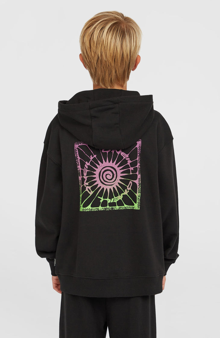 Graphic Full Zip Hoodie | Black Out