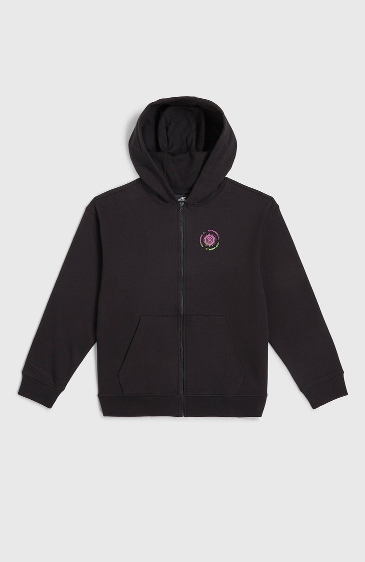 Graphic Full Zip Hoodie | Black Out