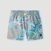 Cali Print 13'' Swim Shorts | Green Tropical Flower
