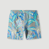 Cali Print 13'' Swim Shorts | Green Tropical Flower