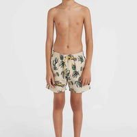 Mix and Match Cali Print 13'' Swim Shorts | Beige Venice Beach