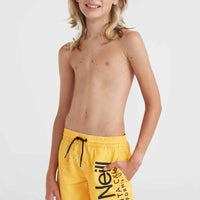 Mix and Match Cali Floral 14'' Swim Shorts | Yellow Tonal Tropicana