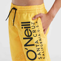 Mix and Match Cali Floral 14'' Swim Shorts | Yellow Tonal Tropicana