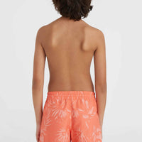 Mix and Match Cali Floral 14'' Swim Shorts | Living Coral Tonal Tropicana