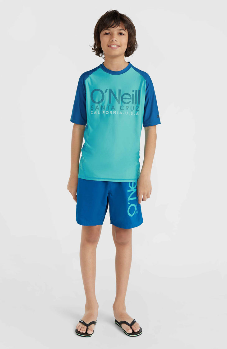 Essentials Cali Short Sleeve Skin | Neon Blue